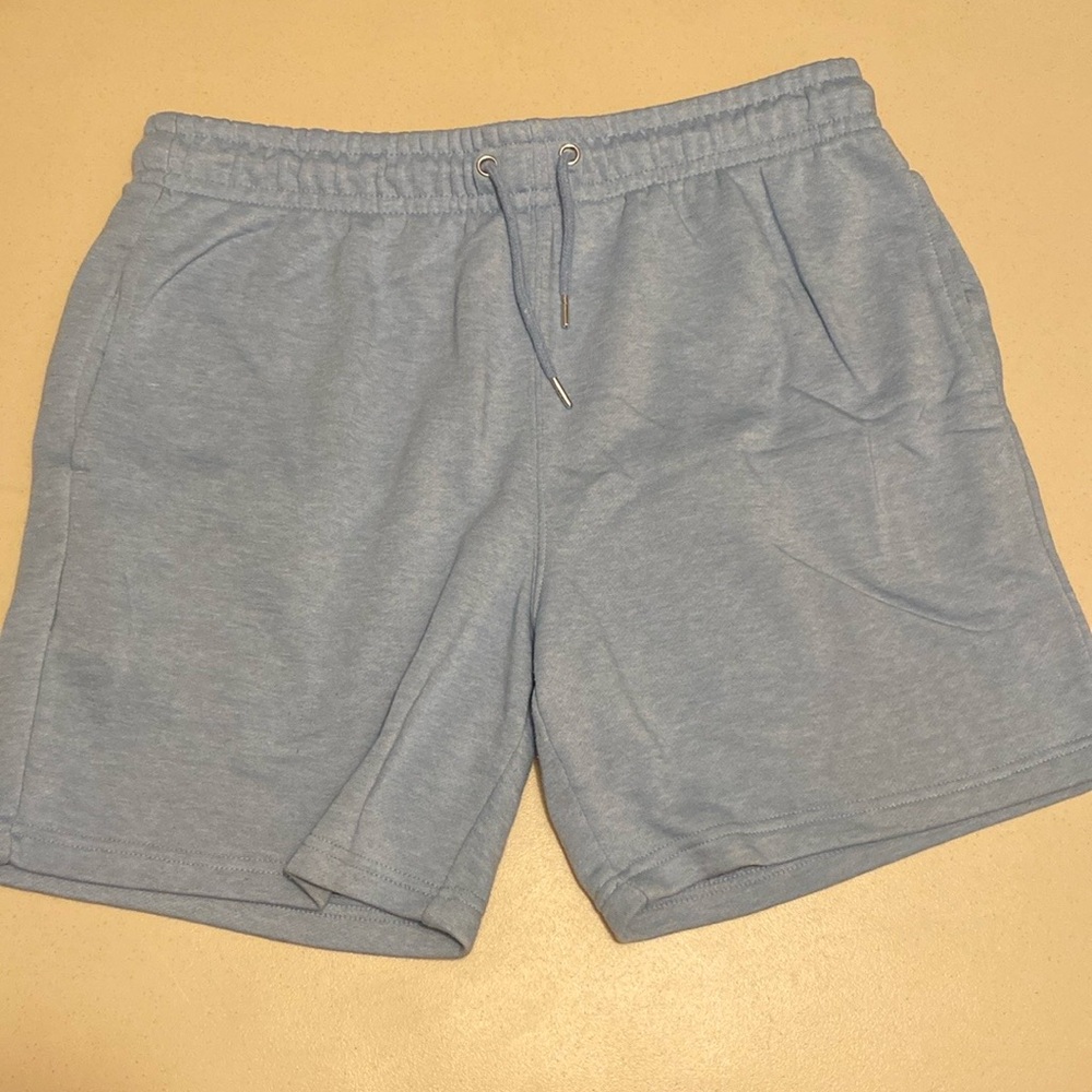 Primark Blue Athletic Shorts Elastic Waistband Soft Fabric